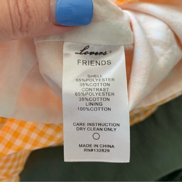 Lovers & Friends Women's Affection Ruffle Skirt in Tangerine Orange Gingham - Picture 8 of 8